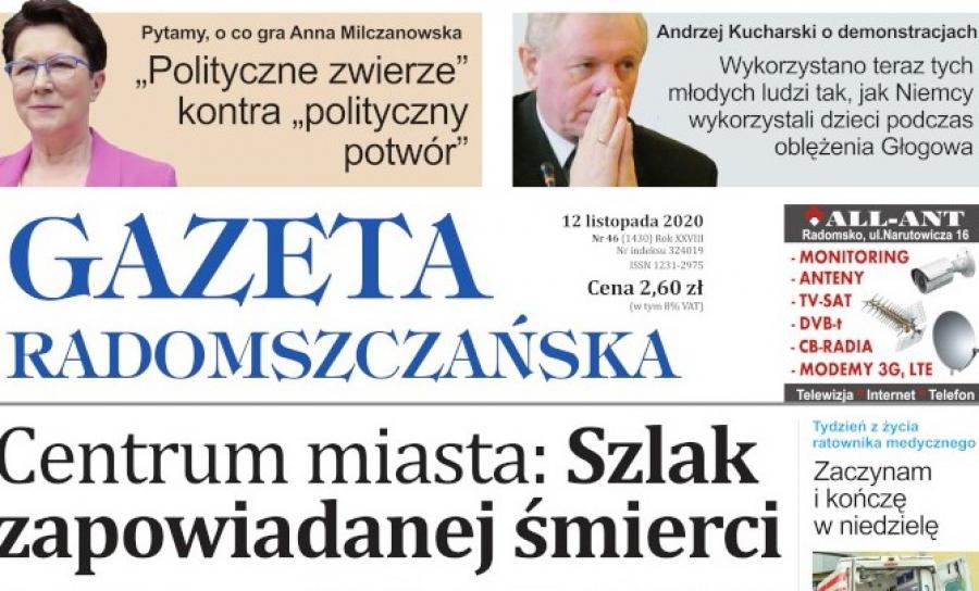 Gazeta Radomszczańska wydanie nr 46 z 12 listopada 2020 [w formacie PDF]
