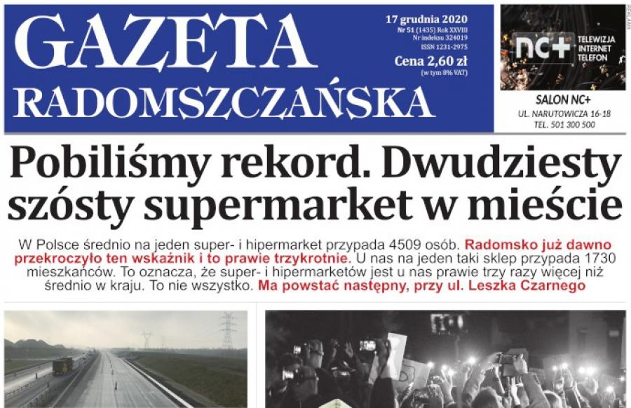 Gazeta Radomszczańska, pełne wydanie z 17 grudnia 2020 r., w formacie PDF