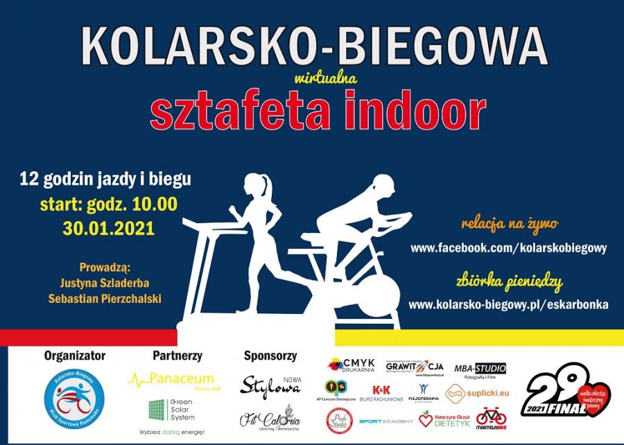 WOŚP i KBKS Radomsko: pierwsza sztafeta kolarsko-biegowa… w budynku
