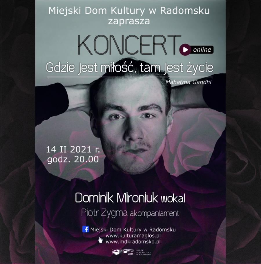 Walentynkowy koncert online w MDK: Gdzie jest miłość, tam jest życie