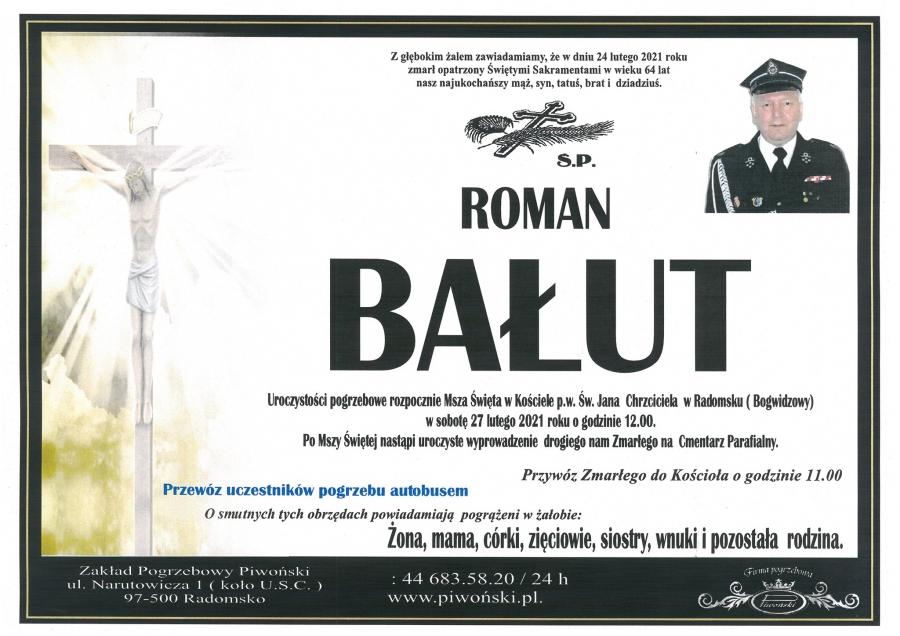 Zmarł druh Roman Bałut z OSP Bogwidzowy