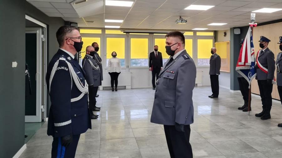 Nadkomisarz Robert Baryła na stanowisku komendanta policji w Radomsku
