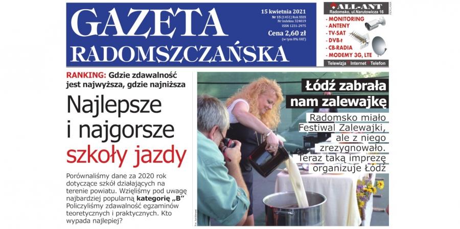 Gazeta Radomszczańska, pełne wydanie z 15 kwietnia 2021 r., w formacie PDF