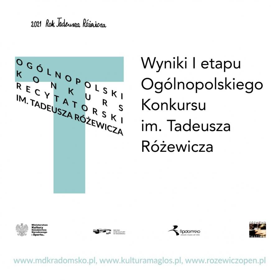 Znamy wyniki półfinału konkursu recytatorskiego im. T. Różewicza. Finał 24 kwietnia