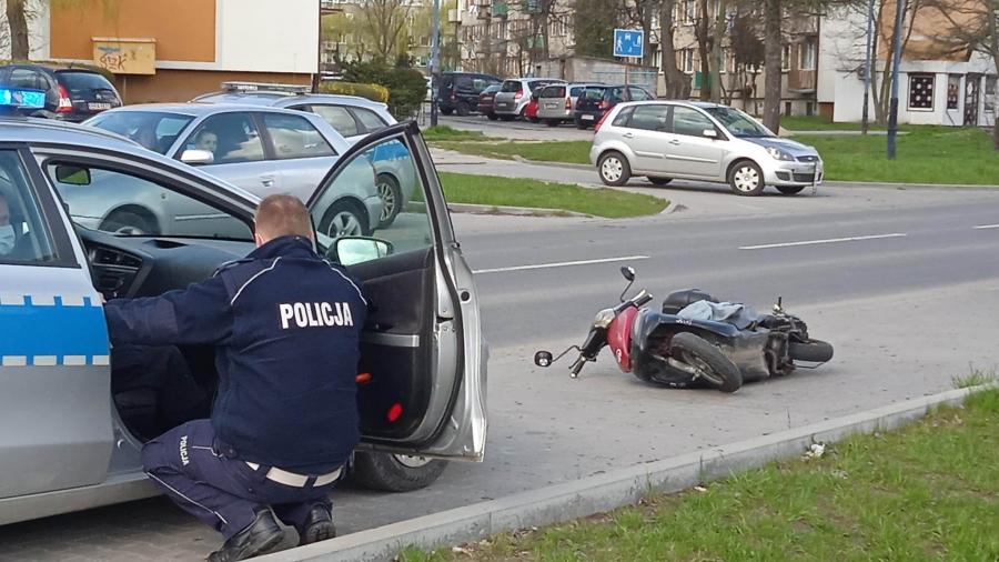 Potrącenie motorowerzysty na ul. Jagiellońskiej