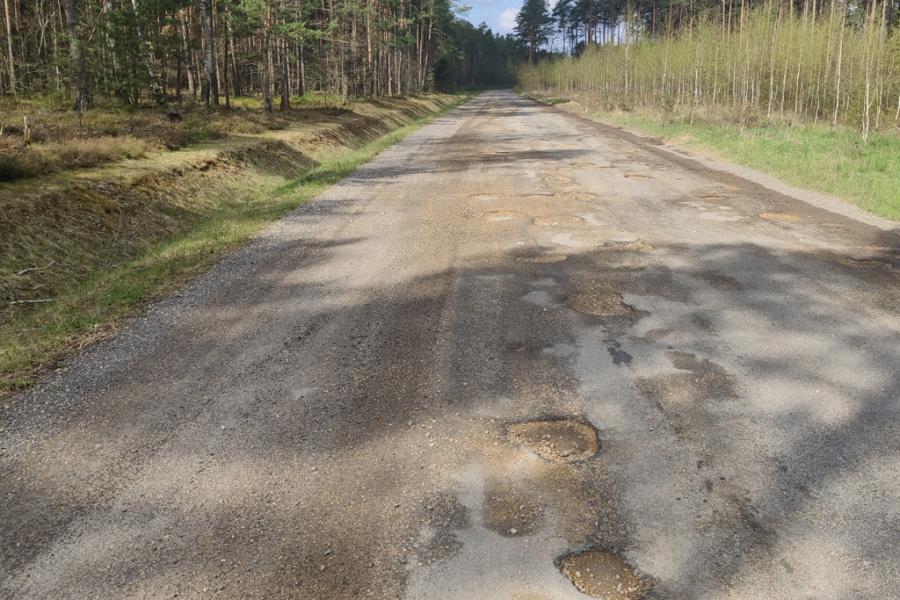 Droga na Brodowe: za dziurami, za lasami... Tam kończy się Radomsko
