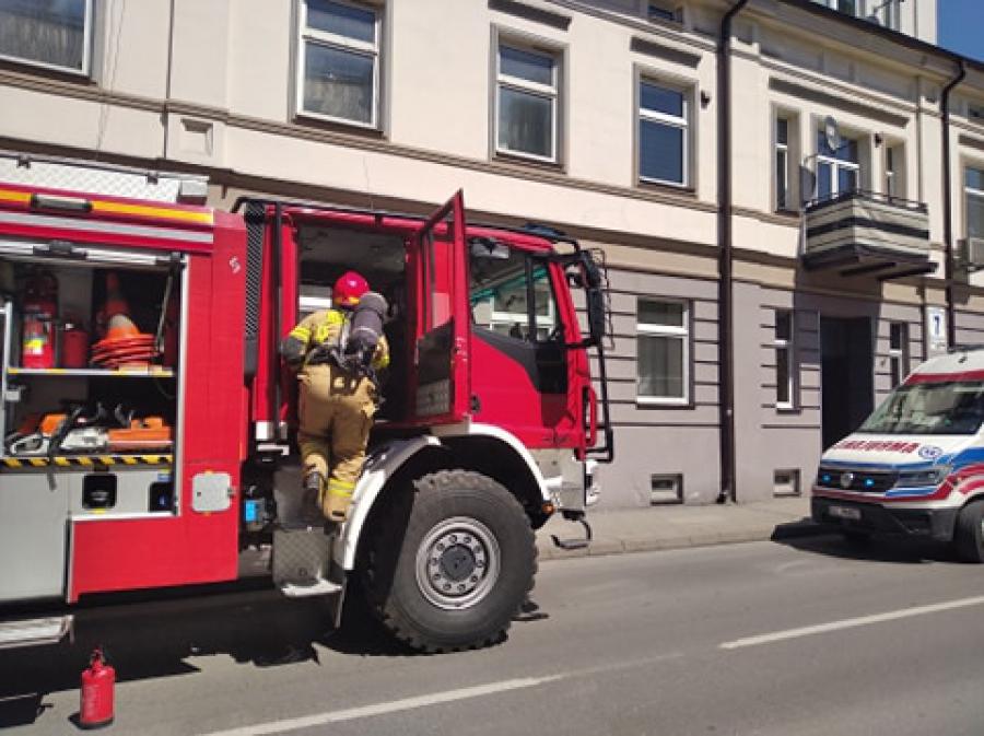 Służby ratownicze reagują na każdy alarm. Tak było dzisiaj na ulicy Wyszyńskiego