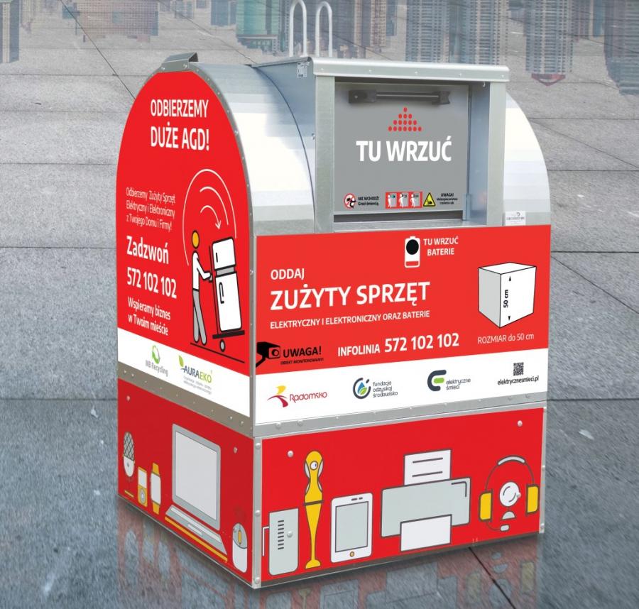 Radomsko w projekcie smart: elektrośmieci trafią do czerwonych pojemników
