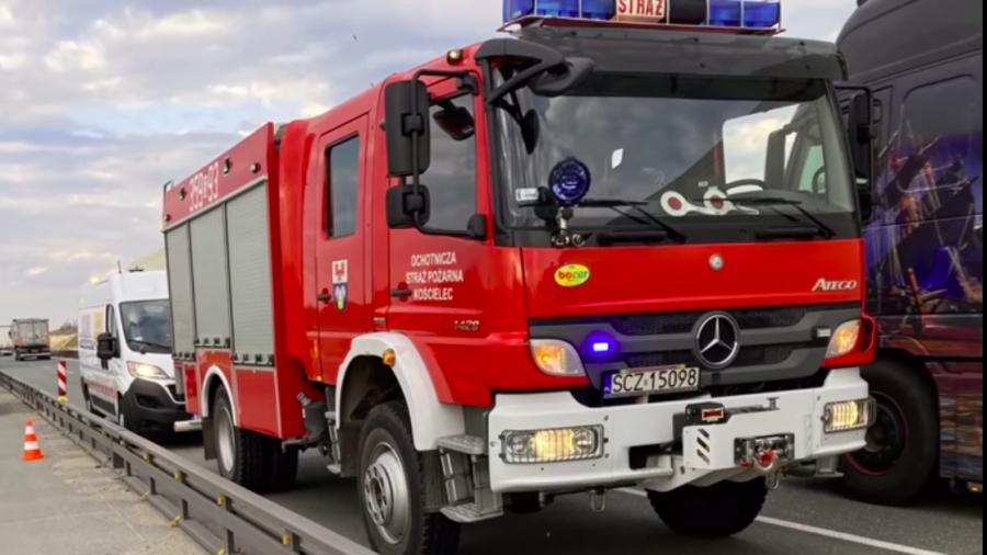 A1: zablokowany jeden pas w kierunku Częstochowy. Zderzenie 3 ciężarówek