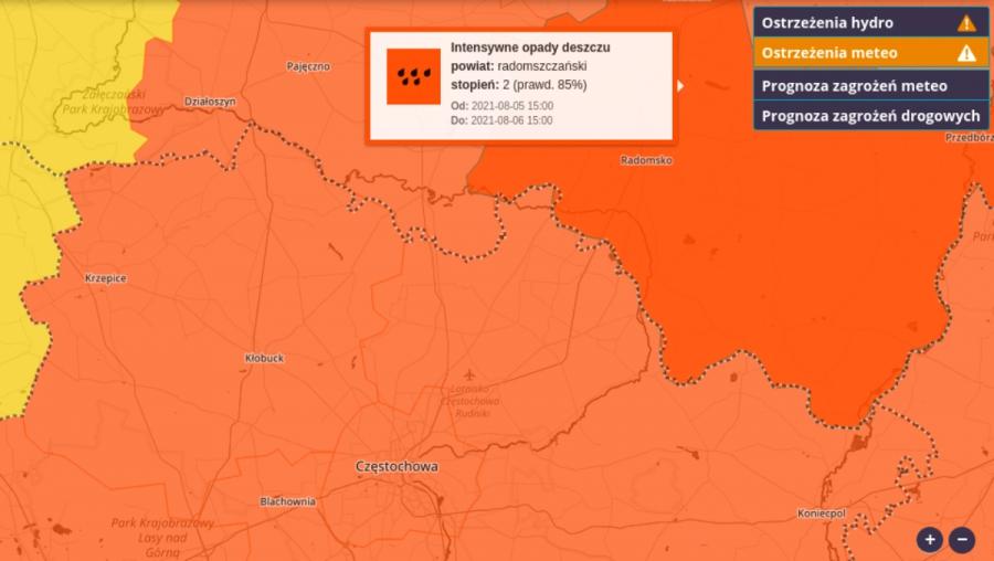 Obfite opady deszczu grożą podtopieniami. Podniósł się poziom rzek