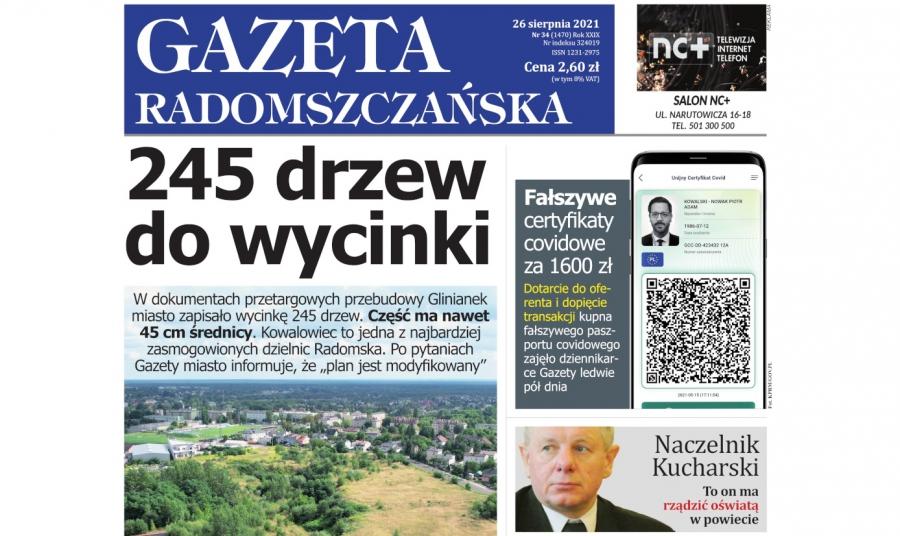 Gazeta Radomszczańska wydanie z 26 sierpnia 2021 r. w formacie .pdf