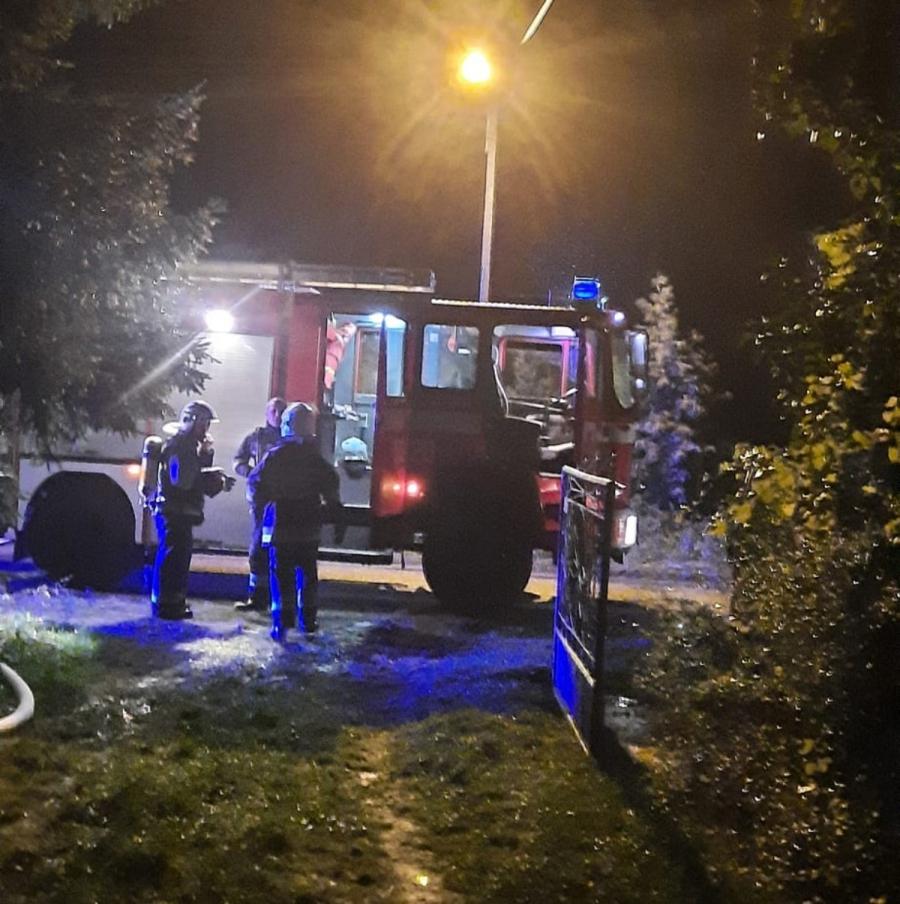 Pożar butli gazowej w miejscowości Grodzisko w gminie Żytno