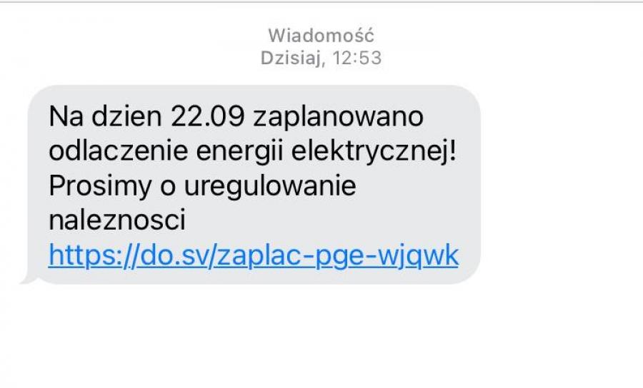 SMS: „Jutro nastąpi wyłączenie prądu