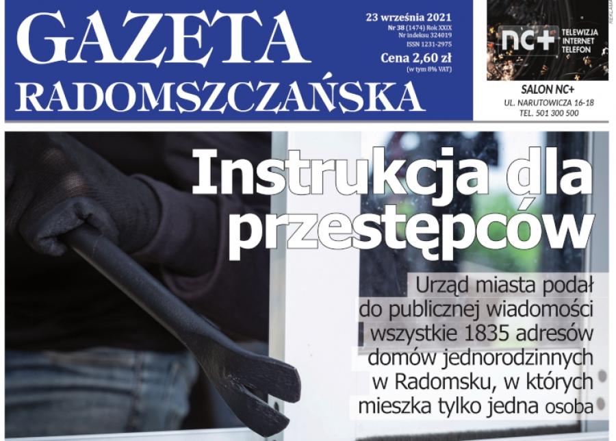 Gazeta Radomszczańska wydanie z 22 września 2021 roku w formacie pdf