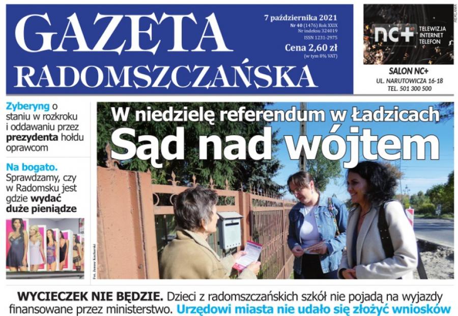 Gazeta Radomszczańska wydanie nr 40 z 7 października 2021 w formacie pdf