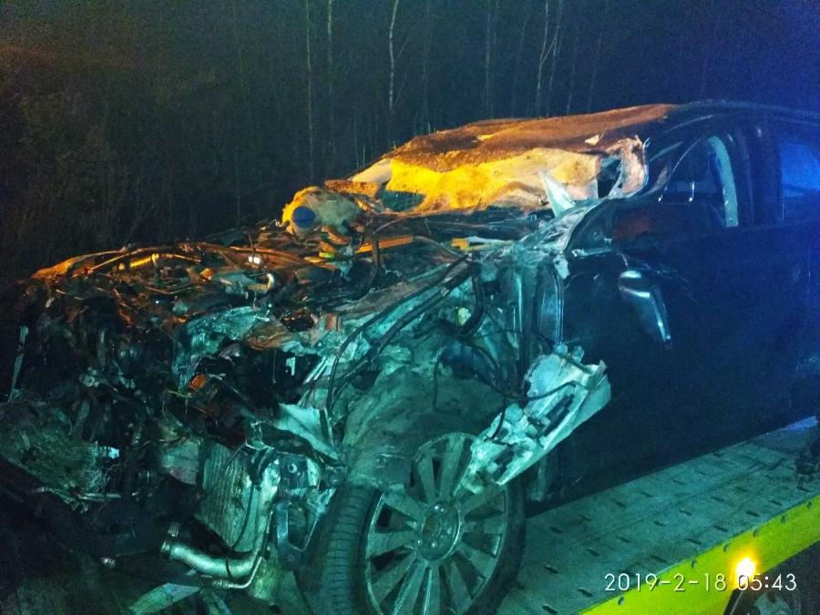 Zmęczony Czech za kierownicą audi. W nocy doszło do wypadku na DK1 w okolicy Kamieńska