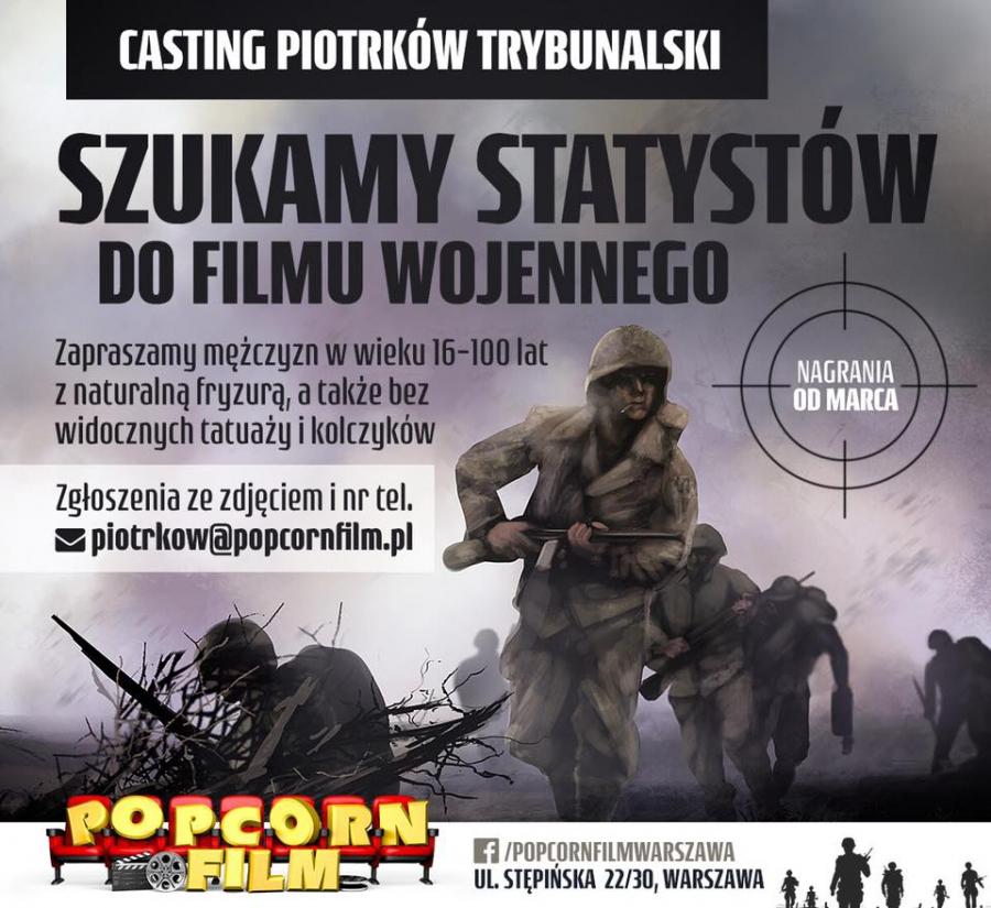 Będą do ciebie strzelać, a może ty kogoś zabijesz. W filmie. Zapisy do castingu