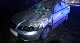 Cztery konie wbiegły nagle na drogę. Wprost pod koła seta. 47-letni kierowca został odwieziony do szpitala