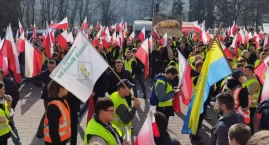 Pan Emil: - Mieszkańcy Warszawy nas wspierają. Rolnicy z powiatu radomszczańskiego na proteście w Warszawie
