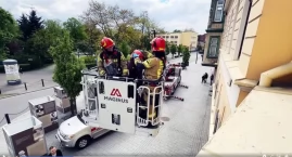 [FILM] Strażacy ćwiczyli na wypadek pożaru w Muzeum Regionalnym im. Stanisława Sankowskiego