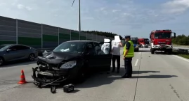 Dwie kolizje i pęknięta opona. Zablokowana autostrada A1 w kierunku Gdańska