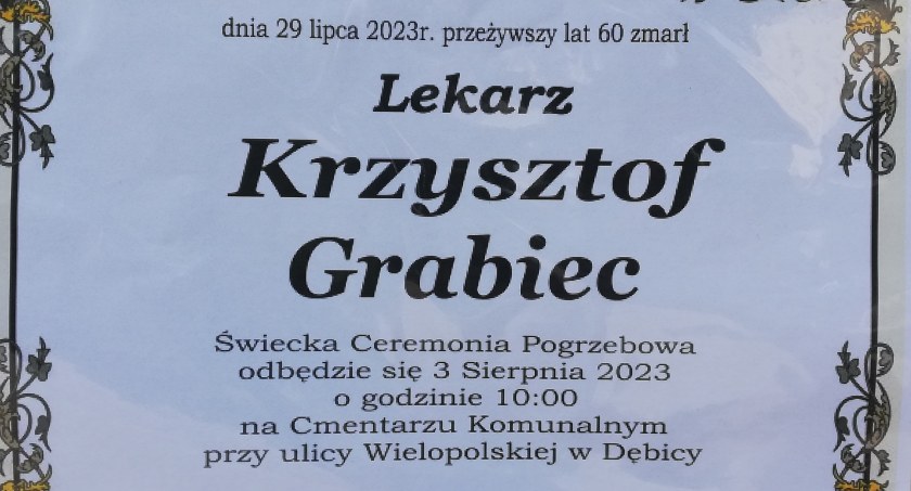 Pogrzeb Krzysztofa Grabca w czwartek