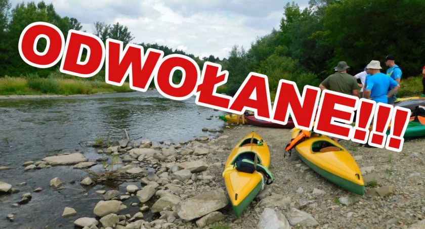 Kajakarze nie wypłyną. Spływ odwołany