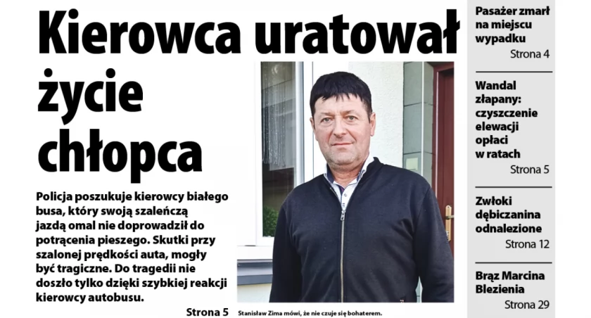 O kierowcy, który uratował życie chłopca, piszemy w najnowszym Obserwatorze Lokalnym