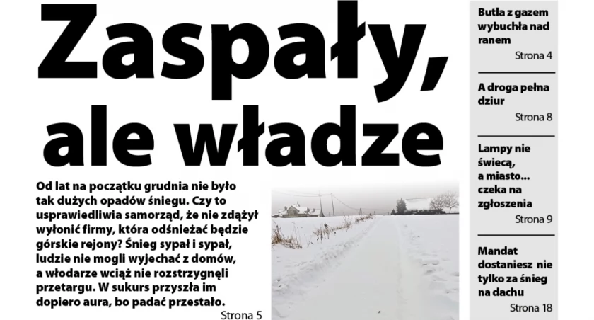 Posypało, ale nie wszędzie odśnieżarki dotarły. Zobacz, o czym jeszcze piszemy w Obserwatorze Lokalnym?