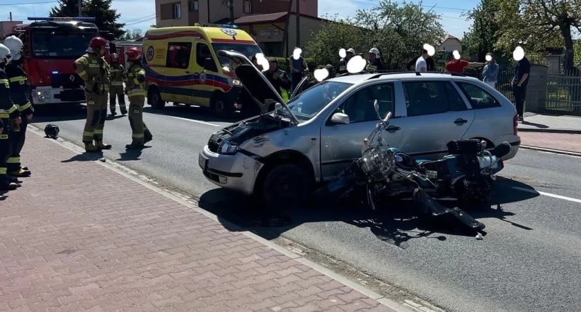 Kierowca motocykla ciężko ranny