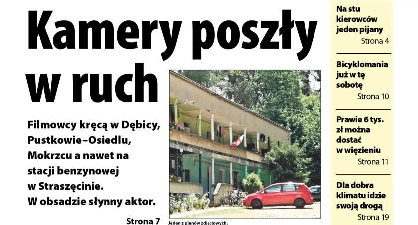 Kamera: akcja! Czyli co filmowcy robią w naszym powiecie. Nowy Obserwator Lokalny już jutro. 