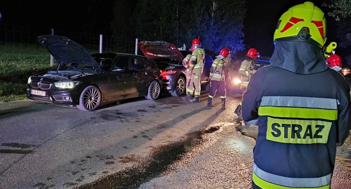 Jaguarem wjechał w BMW