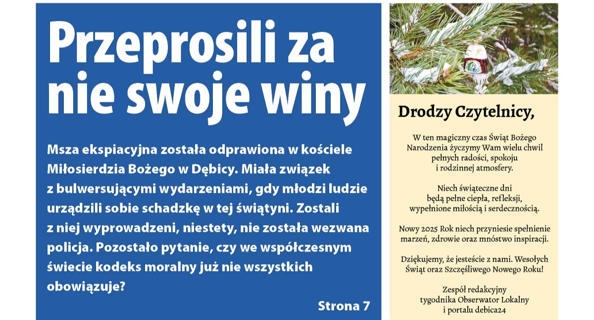 Obserwator Lokalny na święta Bożego Narodzenia