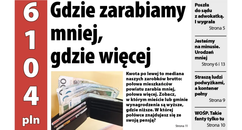 W Obserwatorze Lokalnym o tym, ile zarabiamy w naszym powiecie, miastach i gminach