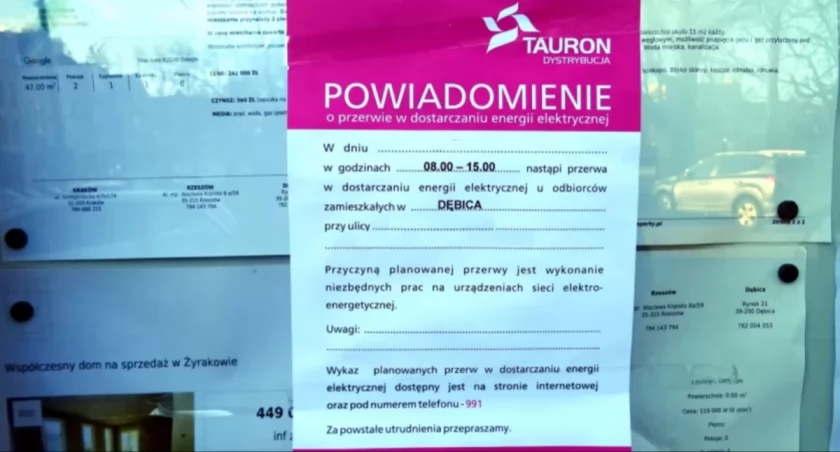 Prądu nie będzie w Dębicy i trzech innych miejscowościach