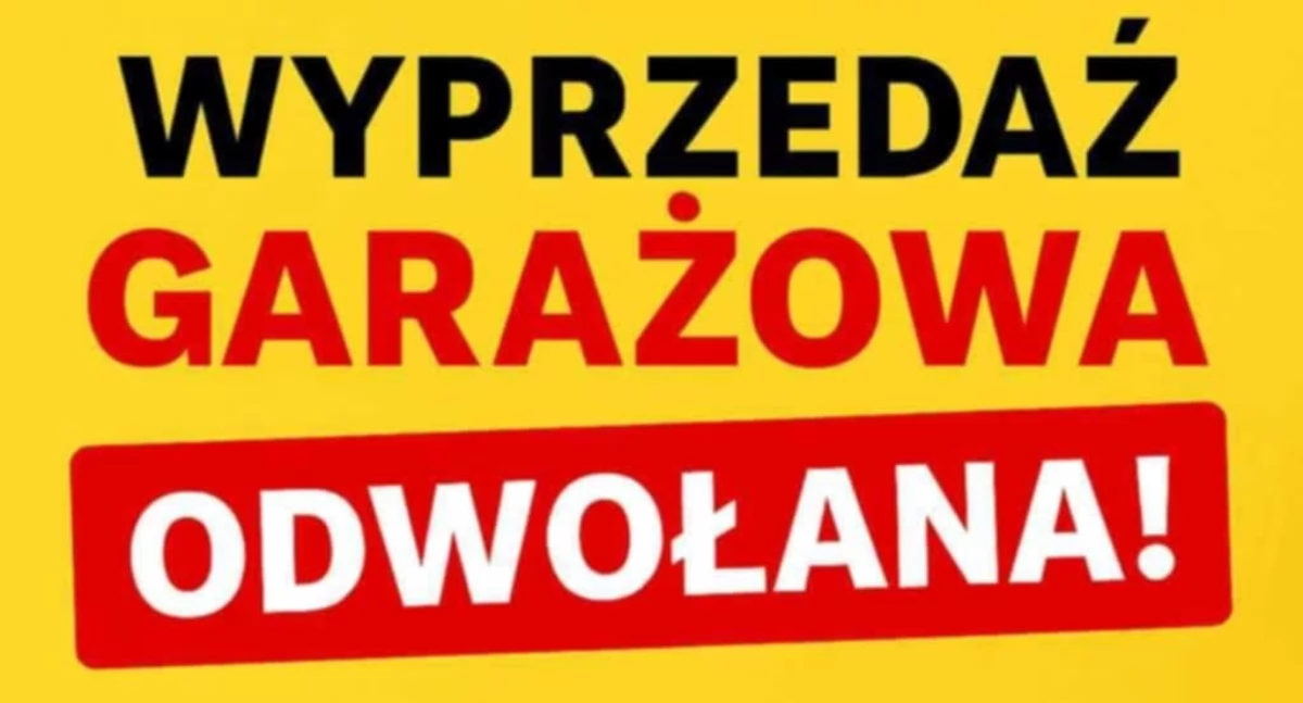 Jutrzejsza wyprzedaż się nie odbędzie
