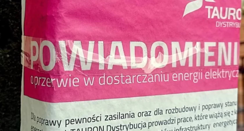 Wyłączenia prądu będą w sześciu miejscowościach