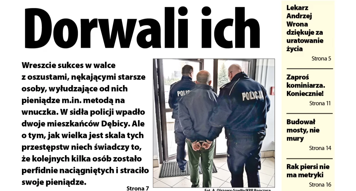 Lekarz Andrzej Wrona dziękuje i przestrzega. Czytaj w tygodniku Obserwator Lokalny