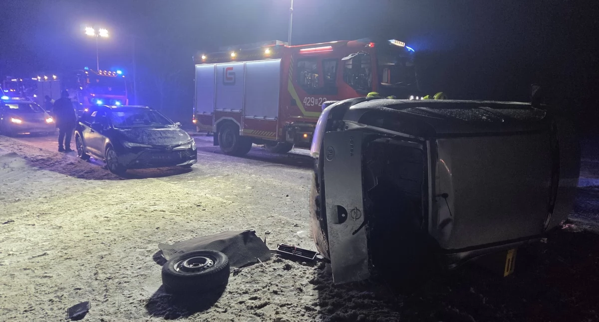 Strzegocice: kompletnie pijany spowodował wypadek [ZDJĘCIA]