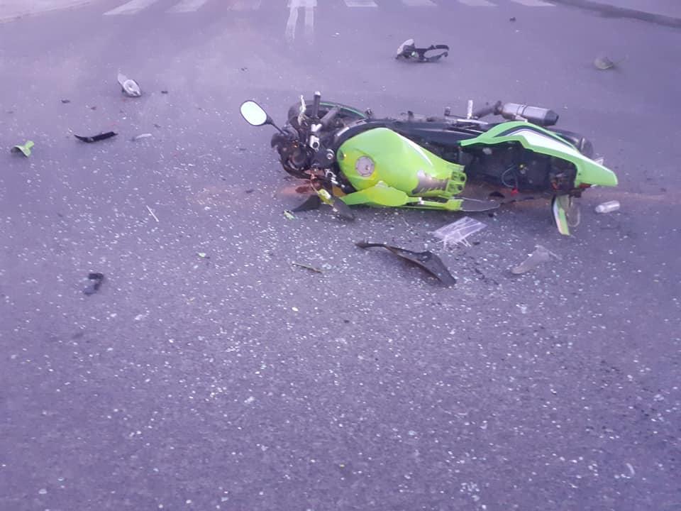 Motocyklista w szpitalu