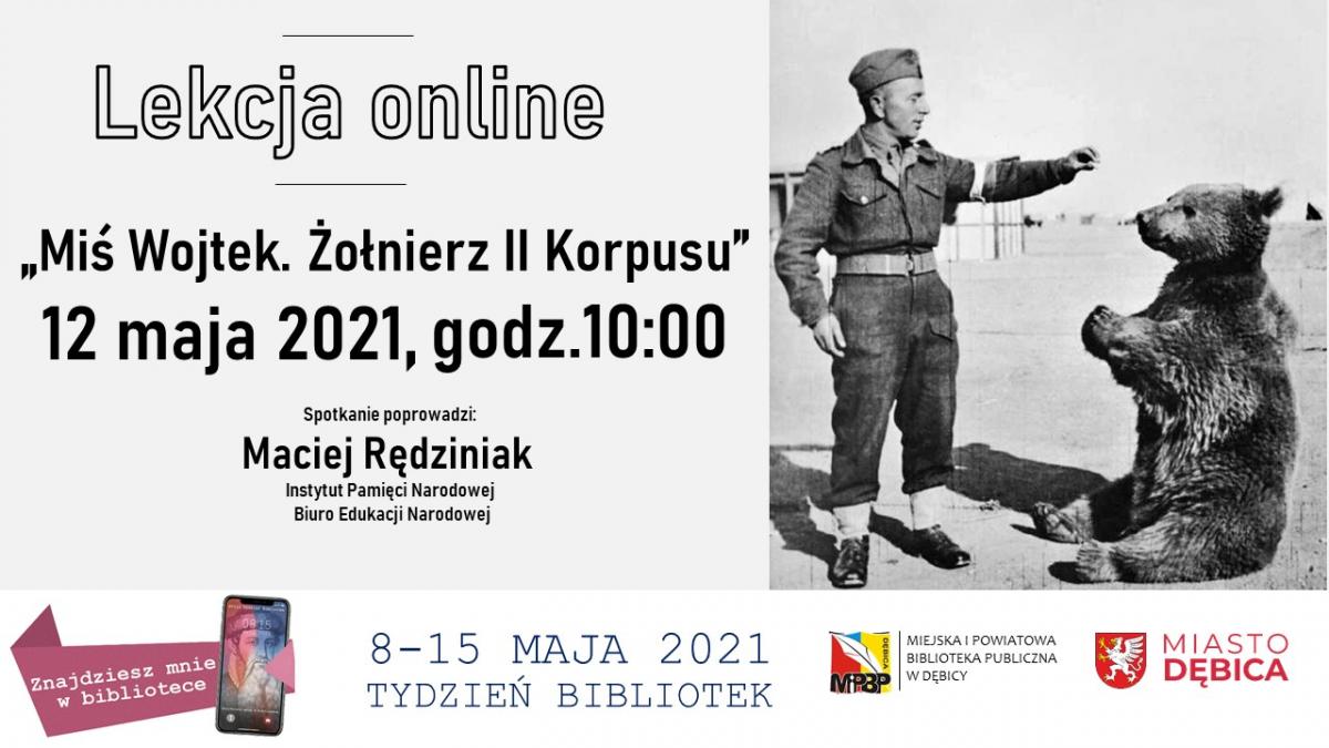 Tydzień Bibliotek: w środę Miś Wojtek. Żołnierz II Korpusu