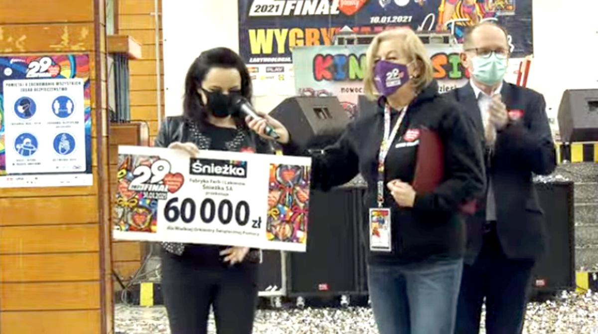 WOŚP: 60 000 zł od Śnieżki. 150 000 zł na koncie