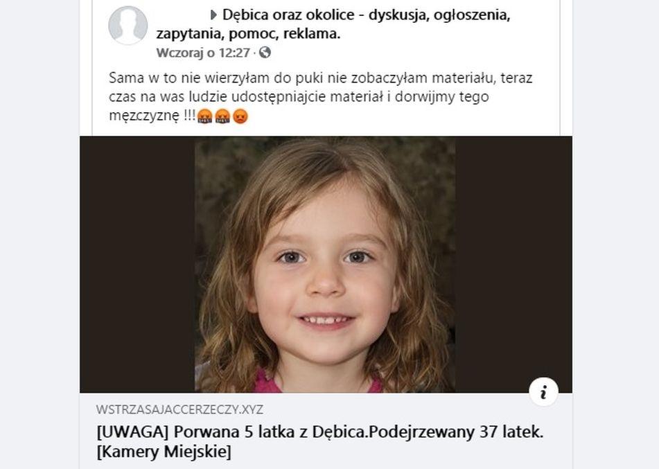 37-latek porwał dziecko w Dębicy? Nie klikajcie w tę wiadomość!