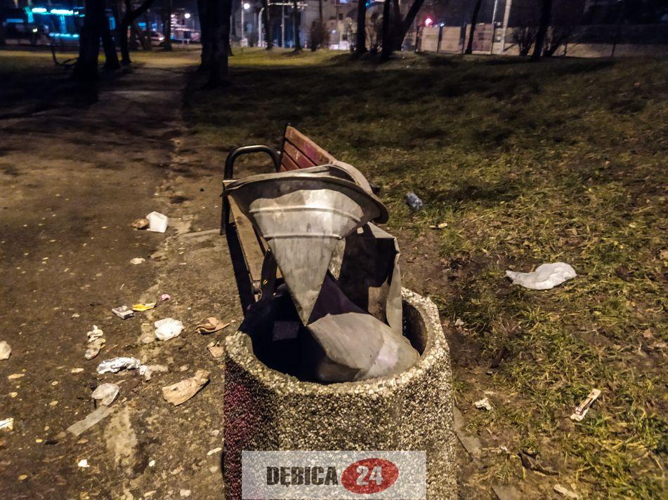 Świętowanie po dębicku. Zniszczenia w parku - zdjęcia