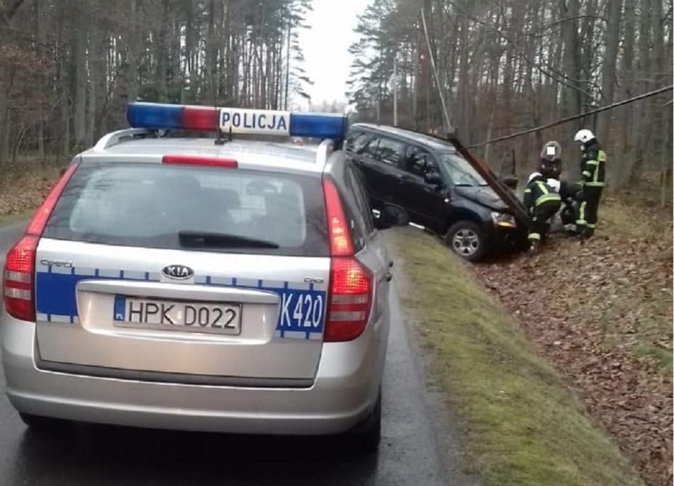 Kobieta straciła panowanie nad pojazdem