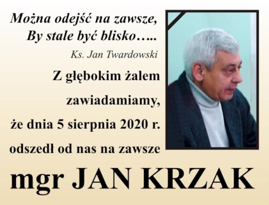 Nie żyje Jan Krzak. Pogrzeb w sobotę