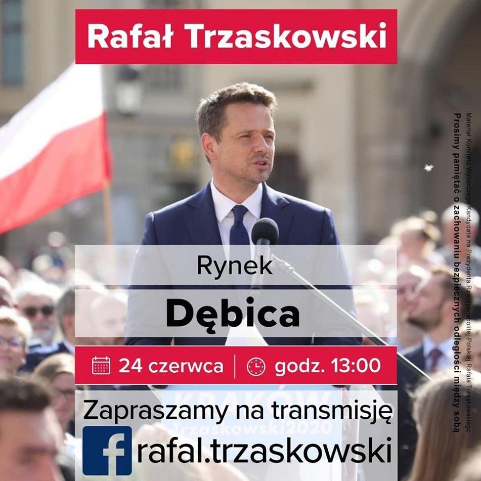 Rafał Trzaskowski przyjedzie do Zawady i Dębicy