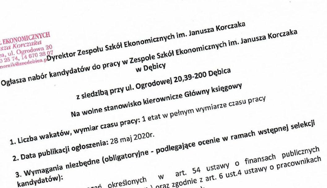 Ekonomik szuka głównego księgowego