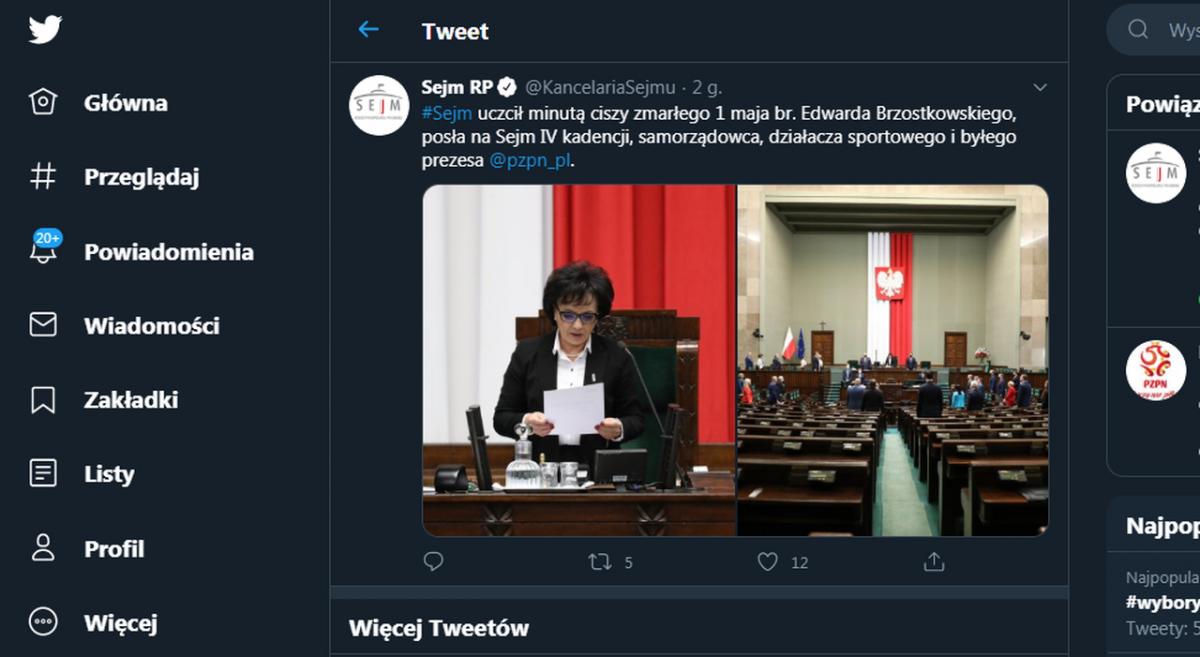 Sejm uczcił Edwarda Brzostowskiego minutą ciszy