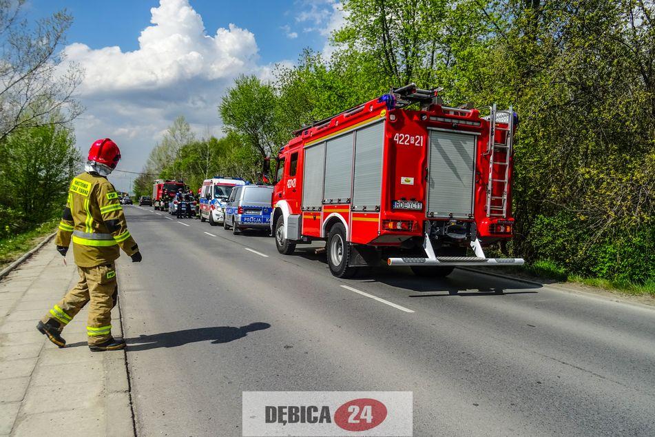 Potrąceni rowerzyści i kolizja w jednym miejscu - zdjęcia
